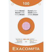 Astuccio da 100 schede a quadretti perforate x 10 assort. - Exacompta