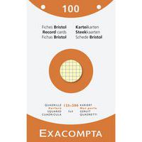 Astuccio da 100 schede a quadretti perforate x 12 assort. - Exacompta