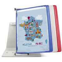 Kit leggio A4 10 buste colori francesi blu, bianco e rosso - Tarifold