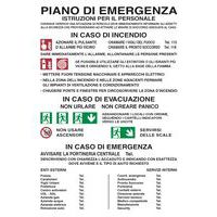 Cartello di indicazione - Piano di emergenza