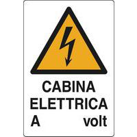 Cartello di pericolo - Cabina elettrica a volt