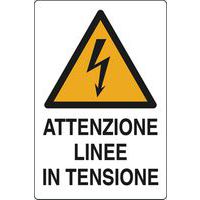 Cartello di pericolo - Attenzione linee in tensione