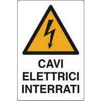 Cartello di pericolo - Cavi elettrici interrati