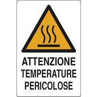 Cartello di pericolo - Attenzione temperature pericolose