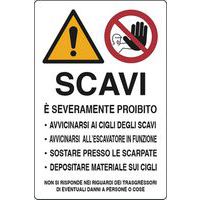 Cartello di pericolo - Attenzione scavi