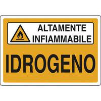 Cartello di pericolo - Idrogeno Altamente infiammabile