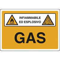 Cartello di pericolo - Gas Infiammabile ed esplosivo