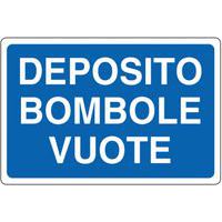 Cartello di indicazione - Deposito bombole vuote