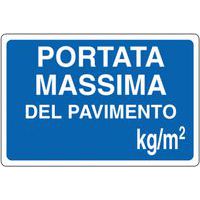 Cartello di indicazione - Portata massima del pavimento