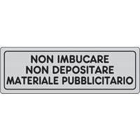 Targhetta per interni - Non depositare materiale pubblico