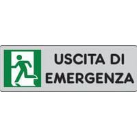 Targhetta per interni - Uscita di emergenza a sinistra