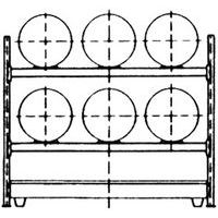 6 fusti da 200 L in orizzontale