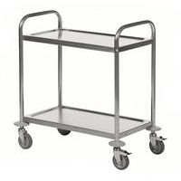 Carrello inox - 2 ripiani - Portata 100 kg