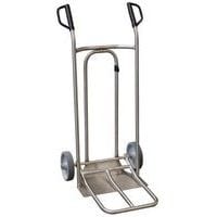 Carrello in acciaio inox 250 kg - Ruote in gomma - Pala fissa e ripiegabile