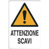 Cartello di pericolo - Attenzione scavi