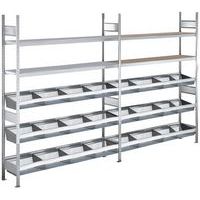 Scaffalatura di ampia larghezza Easy-Fix Plus - Cestino a griglia - AxP 2000x400 mm - Schulte