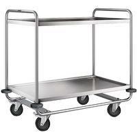 Carrello in inox - 2 ripiani - Portata 200 kg