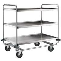 Carrello in inox - 3 ripiani - Portata 200 kg