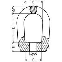 A = Sezione ØB = Larghezza internaC = Piede larghezzaD = Altezza internaH = Piede altezza