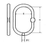 A = Lunghezza internaB = Larghezza internaC = Sezione Ø