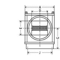 A: 500 mmD: 232 mmE: 208 mmG: 340 mmJ: 350 mm