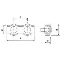 A = Larghezza totaleB = Profondità totaleC = Altezza totaleI = Interasse