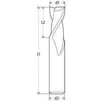 d1: Ø puntad2: Ø manicoL1: lunghezzaL2: lunghezza utile