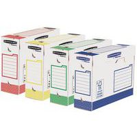 Scatola per archivio Bankers Box Heavy Duty, dorso da 10 cm - Colori assortiti - Lotto da 8