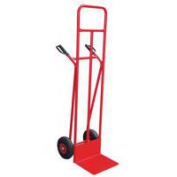 Carrello in acciaio 150 kg - Ruote antiforatura - Pala fissa