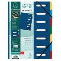 Classificatore Harmonika® con finestrelle ed elastici, 7 scomparti