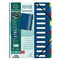 Classificatore Harmonika® con finestrelle ed elastico, 12 scomparti