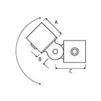 Dimensioni del tubo	A 	B	CØ 27 mm 	34	25 	56Ø 42 mm 	45	25 	75Ø 48 mm 	53	25 	75