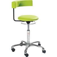 Sedia imbottita Saturn Alu610, Similpelle - Bassa - Global Professional Seating