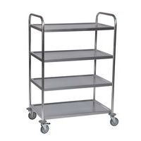 Carrello inox - 4 ripiani - Portata 100 kg