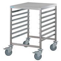 Carrello in inox con guide - Portata 150 kg