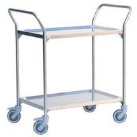 Carrello inox - 2 ripiani - Portata 120 kg