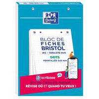 Blocco da 30 schede Bristol 148x210 perforate a punti - Oxford