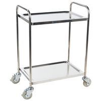 Carrello inox - 2 ripiani - Portata 100 kg - Manutan Expert