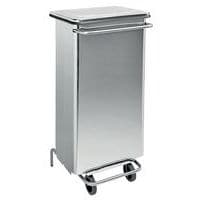 Cassonetto mobile con pedale frontale rimovibile in inox 110 L - Manutan Expert