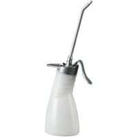 Oliatore da officina bianco con canna rigida - PE - 200 mL - Pressol