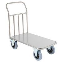 Carrello inox con sponda fissa - Portata 500 kg