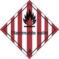 Pericolo della classe 4.1 FLAMMABLE SOLID