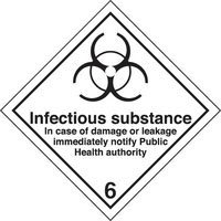 Pericolo della classe 6.2 (Materie infettive) Infectious substance