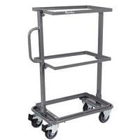 Carrello in acciaio per contenitori, Portata: 200 kg, Altezza totale: 1141 mm, Larghezza totale: 455 mm