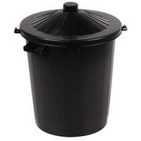 Pattumiera da strada colore nero - 80 L - Manutan Expert