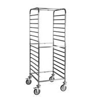 Carrello portateglie GN in acciaio Inox con guide a C - altezza a partire da 1630 mm