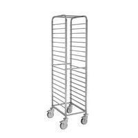 Carrello portateglie GN in acciaio Inox con guide a C - altezza 1800 mm