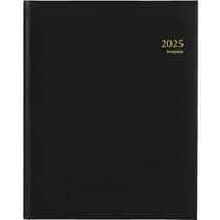 Agenda settimanale Concorde nero - 21x27 cm - Anno 2025