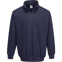 Felpa sorrento collo zip  blu navy - Portwest