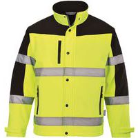 Giacca Softshell a 3 strati ad alta visibilità giallo/nero - Portwest